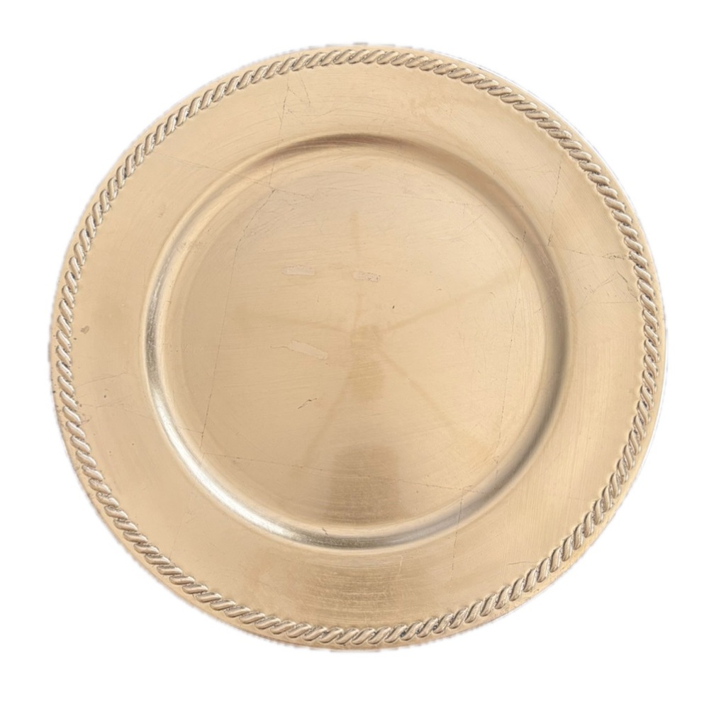 Gold Decorative Charger Plate - set of 4